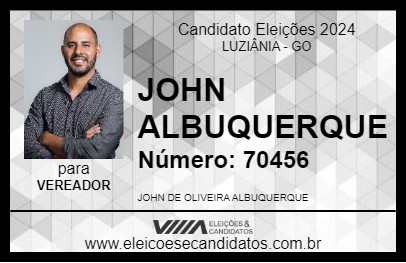 Candidato JOHN ALBUQUERQUE 2024 - LUZIÂNIA - Eleições