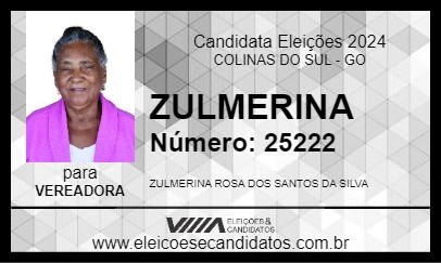 Candidato ZULMERINA 2024 - COLINAS DO SUL - Eleições