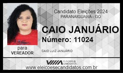 Candidato CAIO JANUÁRIO 2024 - PARANAIGUARA - Eleições