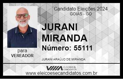 Candidato JURANI MIRANDA 2024 - GOIÁS - Eleições