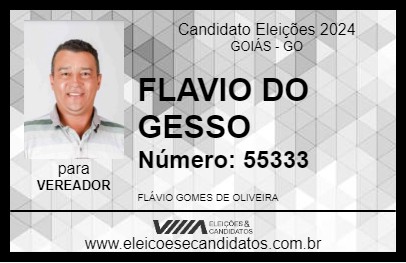 Candidato FLAVIO DO GESSO 2024 - GOIÁS - Eleições