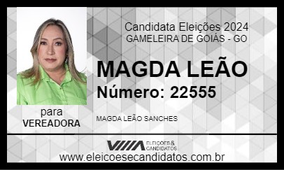 Candidato MAGDA LEÃO 2024 - GAMELEIRA DE GOIÁS - Eleições