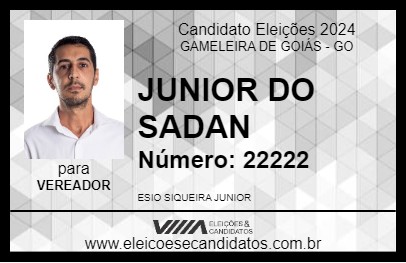 Candidato JUNIOR DO SADAN 2024 - GAMELEIRA DE GOIÁS - Eleições