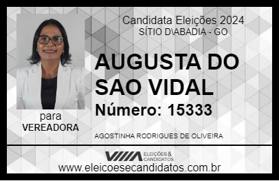 Candidato AUGUSTA DO SAO VIDAL 2024 - SÍTIO D\ABADIA - Eleições