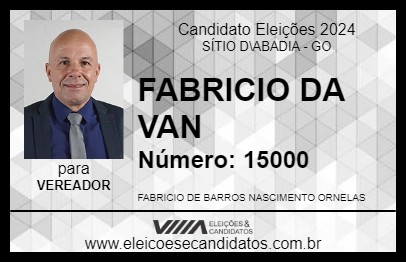 Candidato FABRICIO DA VAN 2024 - SÍTIO D\ABADIA - Eleições