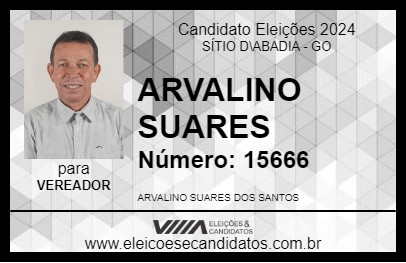 Candidato ARVALINO SUARES 2024 - SÍTIO D\ABADIA - Eleições