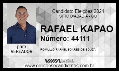 Candidato RAFAEL KAPAO 2024 - SÍTIO D\ABADIA - Eleições