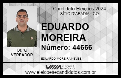 Candidato EDUARDO MOREIRA 2024 - SÍTIO D\ABADIA - Eleições