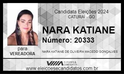 Candidato NARA KATIANE 2024 - CATURAÍ - Eleições