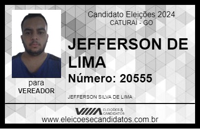 Candidato JEFFERSON DE LIMA 2024 - CATURAÍ - Eleições