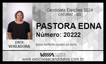 Candidato PASTORA EDNA 2024 - CATURAÍ - Eleições