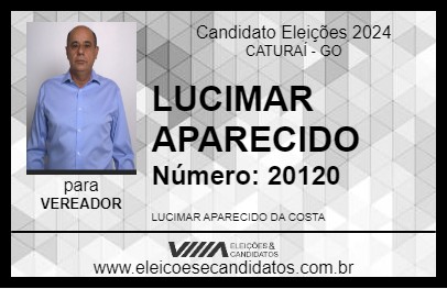 Candidato LUCIMAR APARECIDO 2024 - CATURAÍ - Eleições