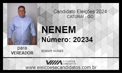 Candidato NENEM 2024 - CATURAÍ - Eleições