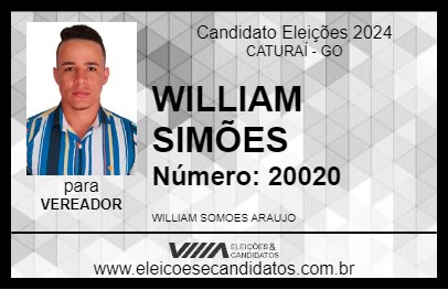 Candidato WILLIAM SIMÕES 2024 - CATURAÍ - Eleições