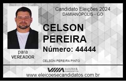 Candidato CELSON PEREIRA 2024 - DAMIANÓPOLIS - Eleições