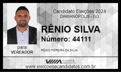 Candidato RÊNIO SILVA 2024 - DAMIANÓPOLIS - Eleições