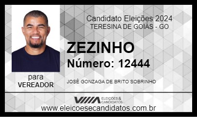 Candidato ZEZINHO 2024 - TERESINA DE GOIÁS - Eleições