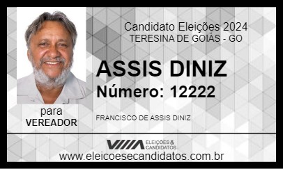 Candidato ASSIS DINIZ 2024 - TERESINA DE GOIÁS - Eleições