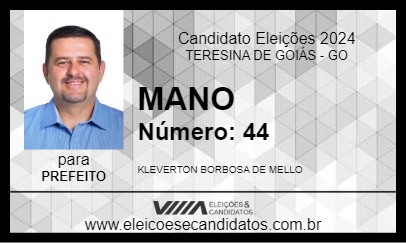 Candidato MANO 2024 - TERESINA DE GOIÁS - Eleições