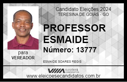 Candidato PROFESSOR ESMAIDE 2024 - TERESINA DE GOIÁS - Eleições