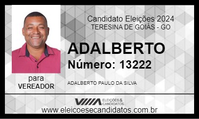 Candidato ADALBERTO 2024 - TERESINA DE GOIÁS - Eleições