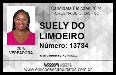 Candidato SUELY DO LIMOEIRO 2024 - TERESINA DE GOIÁS - Eleições