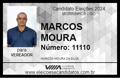 Candidato MARCOS MOURA 2024 - MORRINHOS - Eleições