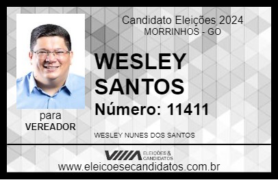 Candidato WESLEY SANTOS 2024 - MORRINHOS - Eleições