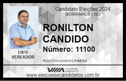 Candidato RONILTON CANDIDO 2024 - MORRINHOS - Eleições