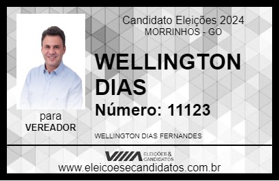 Candidato WELLINGTON DIAS 2024 - MORRINHOS - Eleições