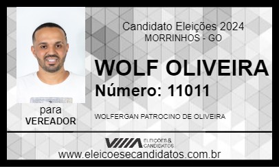 Candidato WOLF OLIVEIRA 2024 - MORRINHOS - Eleições