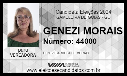 Candidato GENEZI MORAIS 2024 - GAMELEIRA DE GOIÁS - Eleições