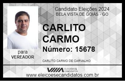 Candidato CARLITO CARMO 2024 - BELA VISTA DE GOIÁS - Eleições