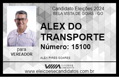 Candidato ALEX DO TRANSPORTE 2024 - BELA VISTA DE GOIÁS - Eleições