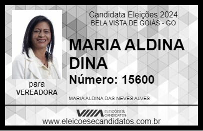 Candidato MARIA ALDINA  DINA 2024 - BELA VISTA DE GOIÁS - Eleições