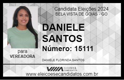 Candidato DANIELE SANTOS 2024 - BELA VISTA DE GOIÁS - Eleições