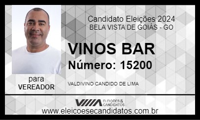 Candidato VINOS BAR 2024 - BELA VISTA DE GOIÁS - Eleições