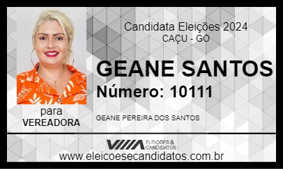 Candidato GEANE SANTOS 2024 - CAÇU - Eleições