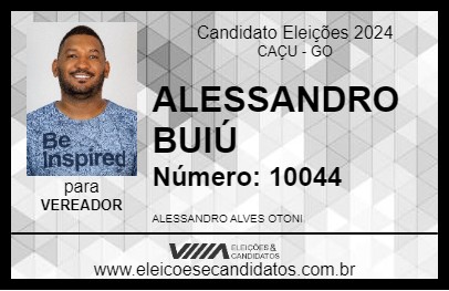 Candidato ALESSANDRO BUIÚ 2024 - CAÇU - Eleições