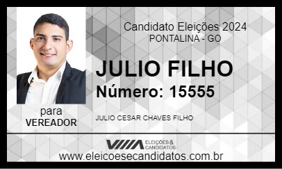 Candidato JULIO FILHO 2024 - PONTALINA - Eleições