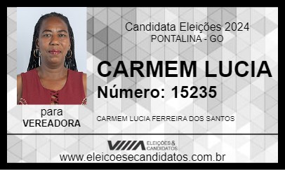 Candidato CARMEM LUCIA 2024 - PONTALINA - Eleições