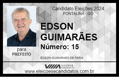 Candidato EDSON GUIMARÃES 2024 - PONTALINA - Eleições