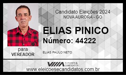 Candidato ELIAS PINICO 2024 - NOVA AURORA - Eleições