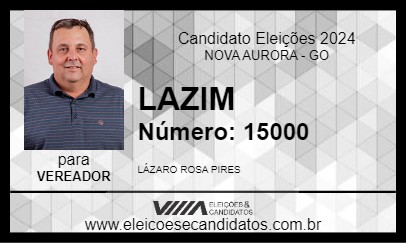 Candidato LAZIM 2024 - NOVA AURORA - Eleições