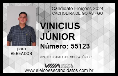 Candidato VINICIUS JÚNIOR 2024 - CACHOEIRA DE GOIÁS - Eleições