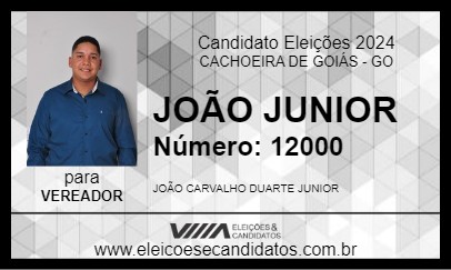 Candidato JOÃO JUNIOR 2024 - CACHOEIRA DE GOIÁS - Eleições