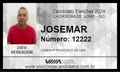 Candidato JOSEMAR 2024 - CACHOEIRA DE GOIÁS - Eleições