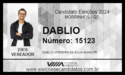 Candidato DABLIO 2024 - MORRINHOS - Eleições