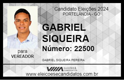 Candidato GABRIEL SIQUEIRA 2024 - PORTELÂNDIA - Eleições