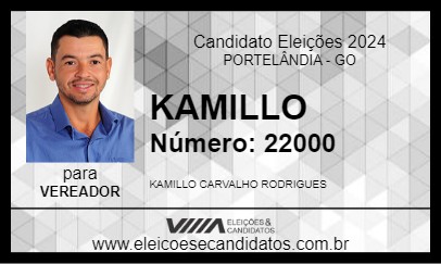 Candidato KAMILLO 2024 - PORTELÂNDIA - Eleições